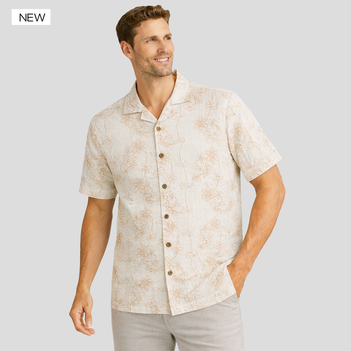 Rebel Jack Camisa Floral White(Disp. Plus Size)