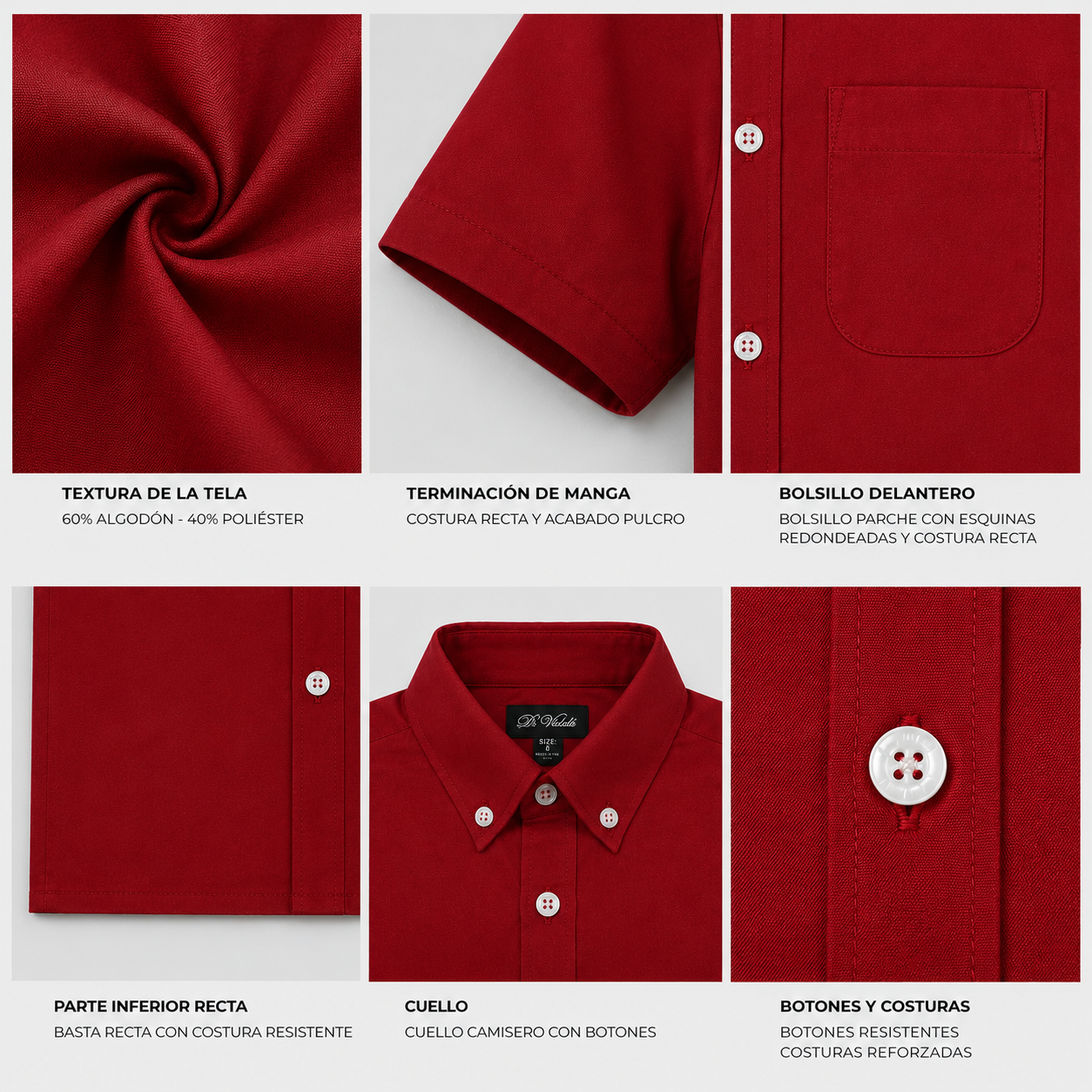 Camisa Escolar Di Vidali para Niños