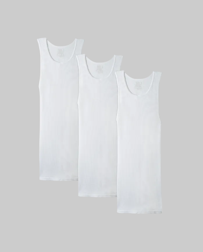 Big and Tall A-shirt White (3 Pack)