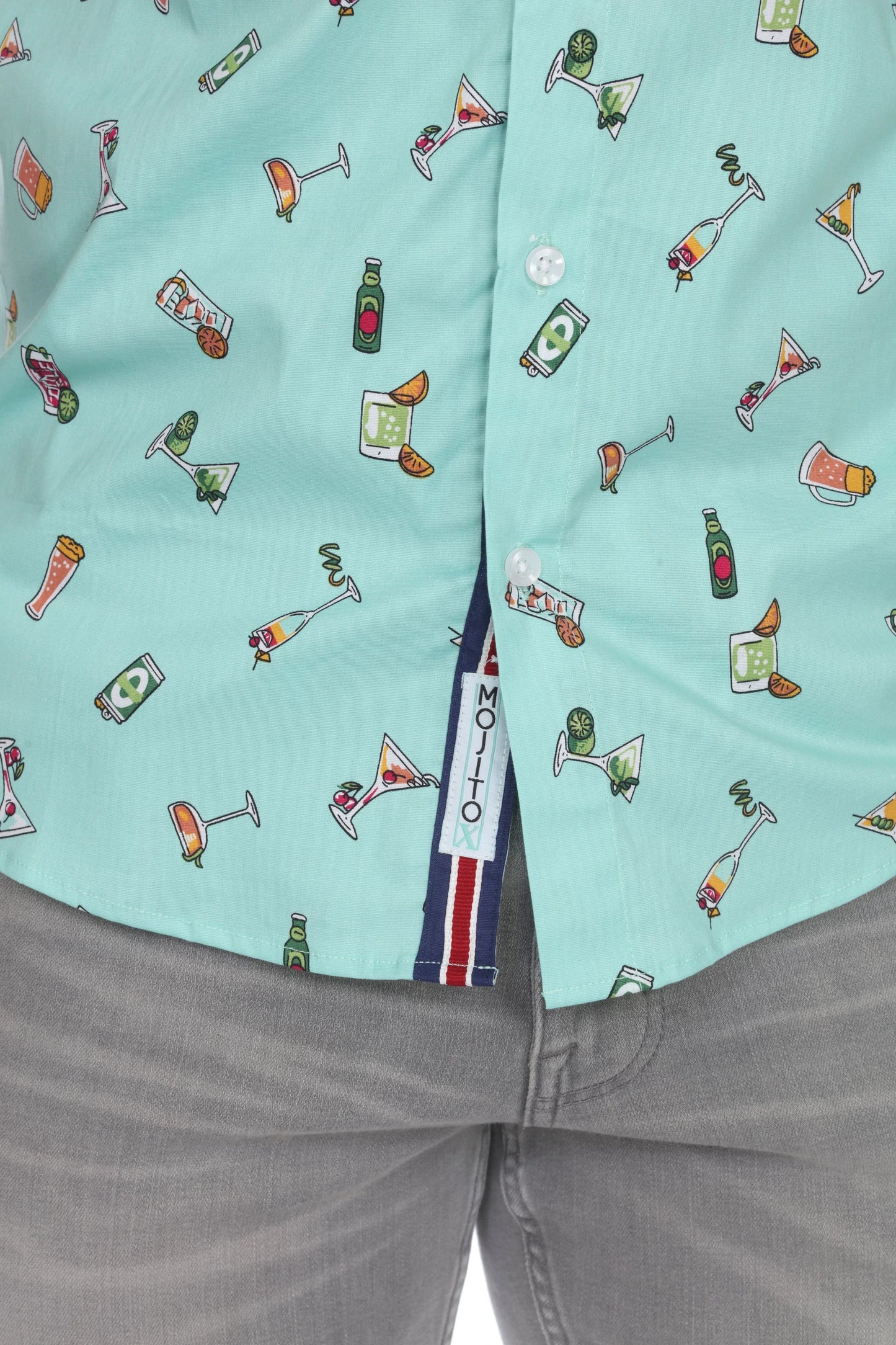 Mojito Slim Fit Button Down Short Sleeve Shirt