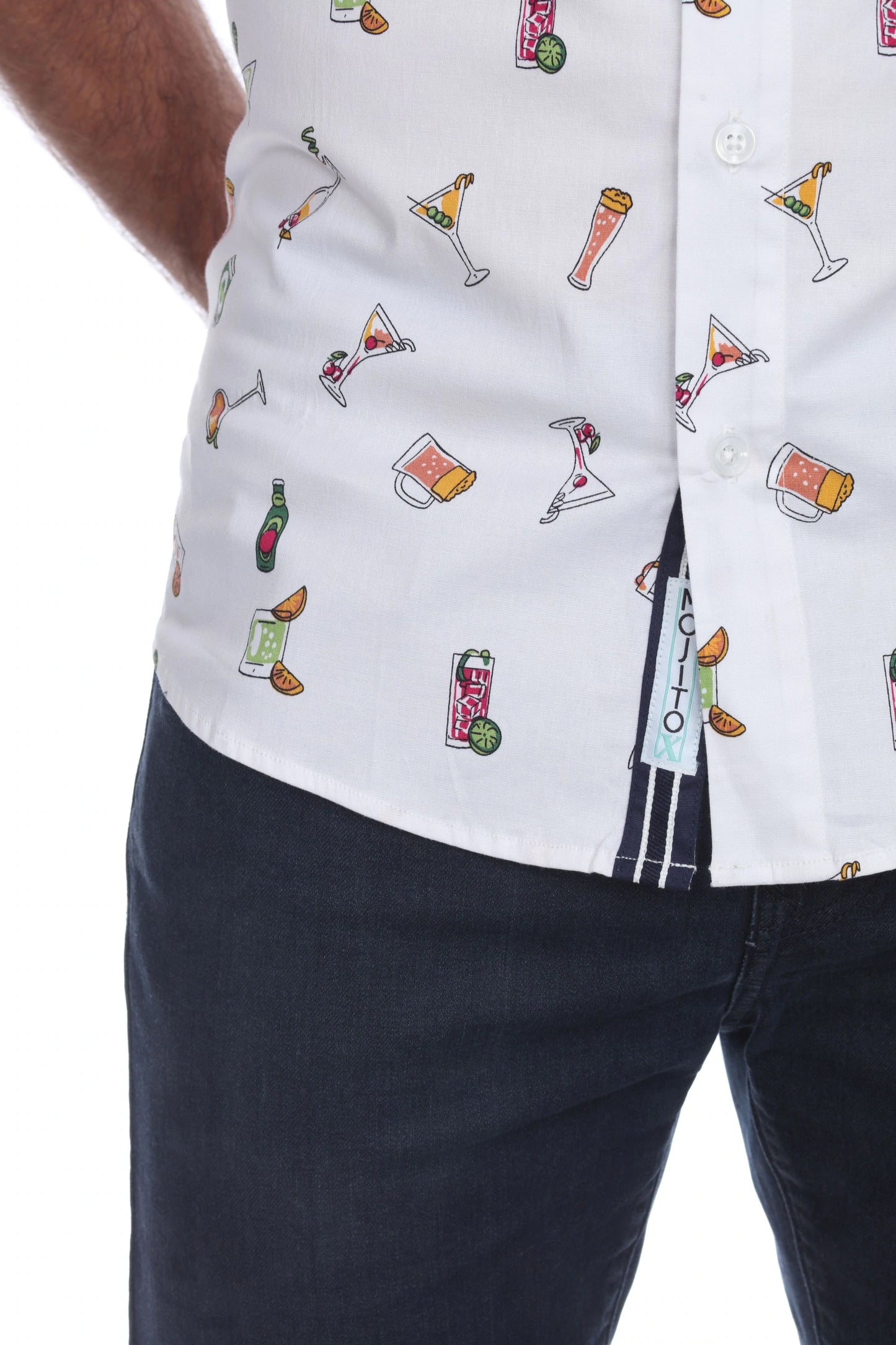 Mojito Slim Fit Button Down Short Sleeve Shirt