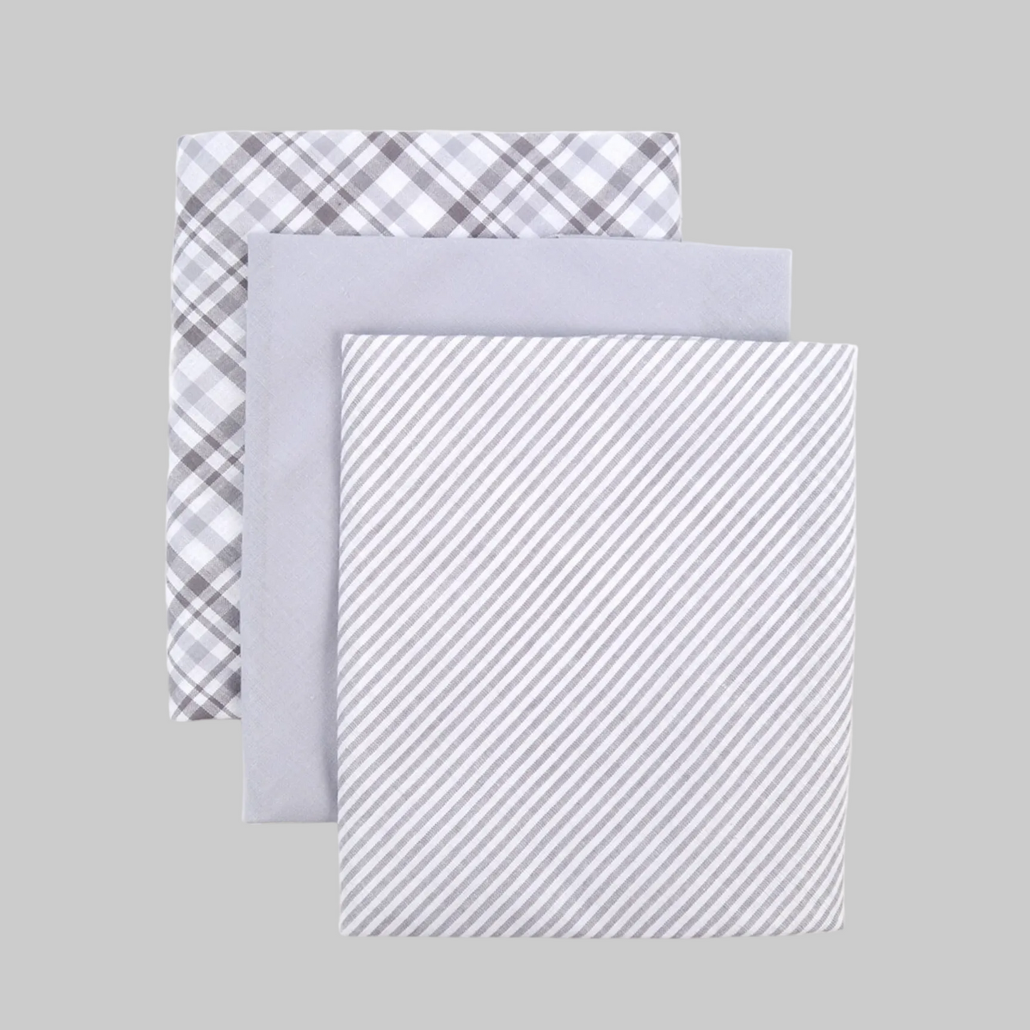 Men's Cotton Solid & Plaid Handkerchiefs