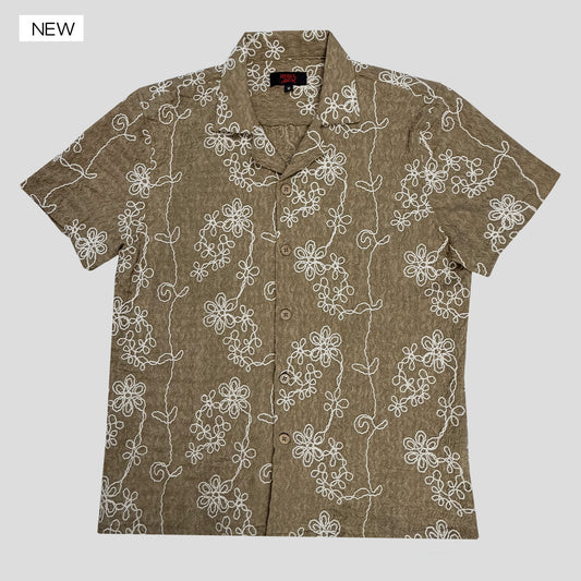 Rebel Jack Camisa  Floral Tan (Disponibles Plus Size)