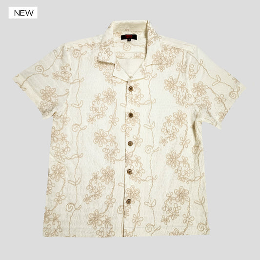Rebel Jack Camisa  Floral White(Disponibles Plus Size)