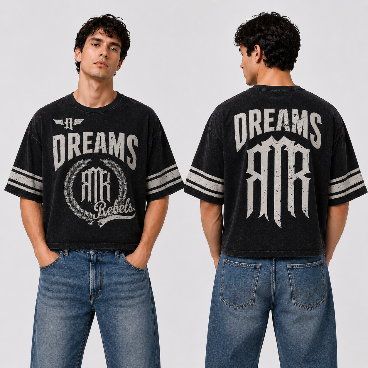 REBEL MINDS – Crop Oversized T-Shirt "Dreams Air Rebels"