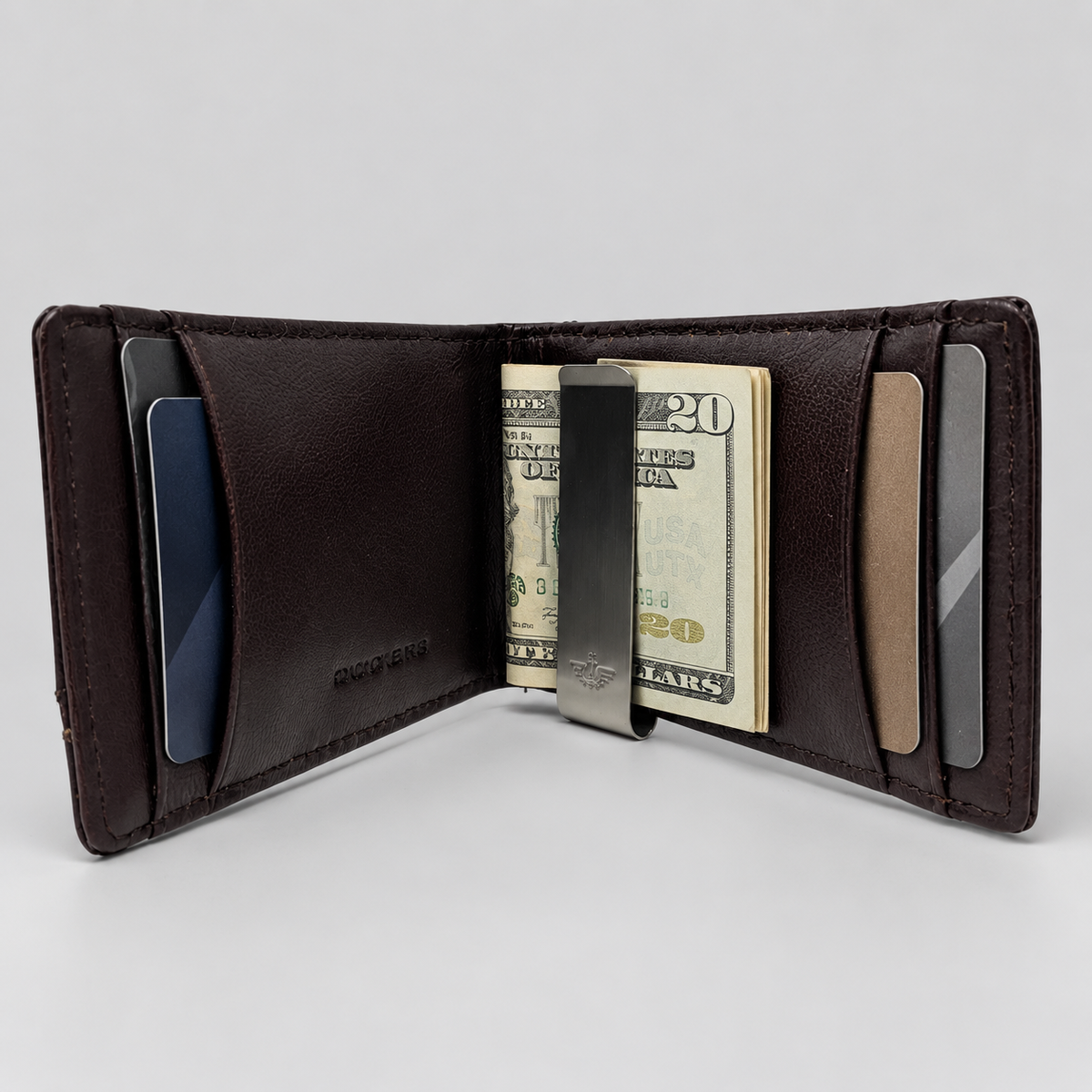 Wallet Dockers de Cuero con clip de Dinero
