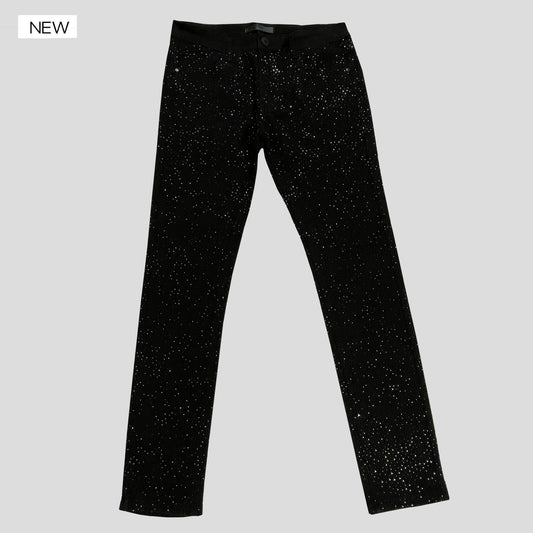 KDNK Black Rhinestone Skinny Jeans