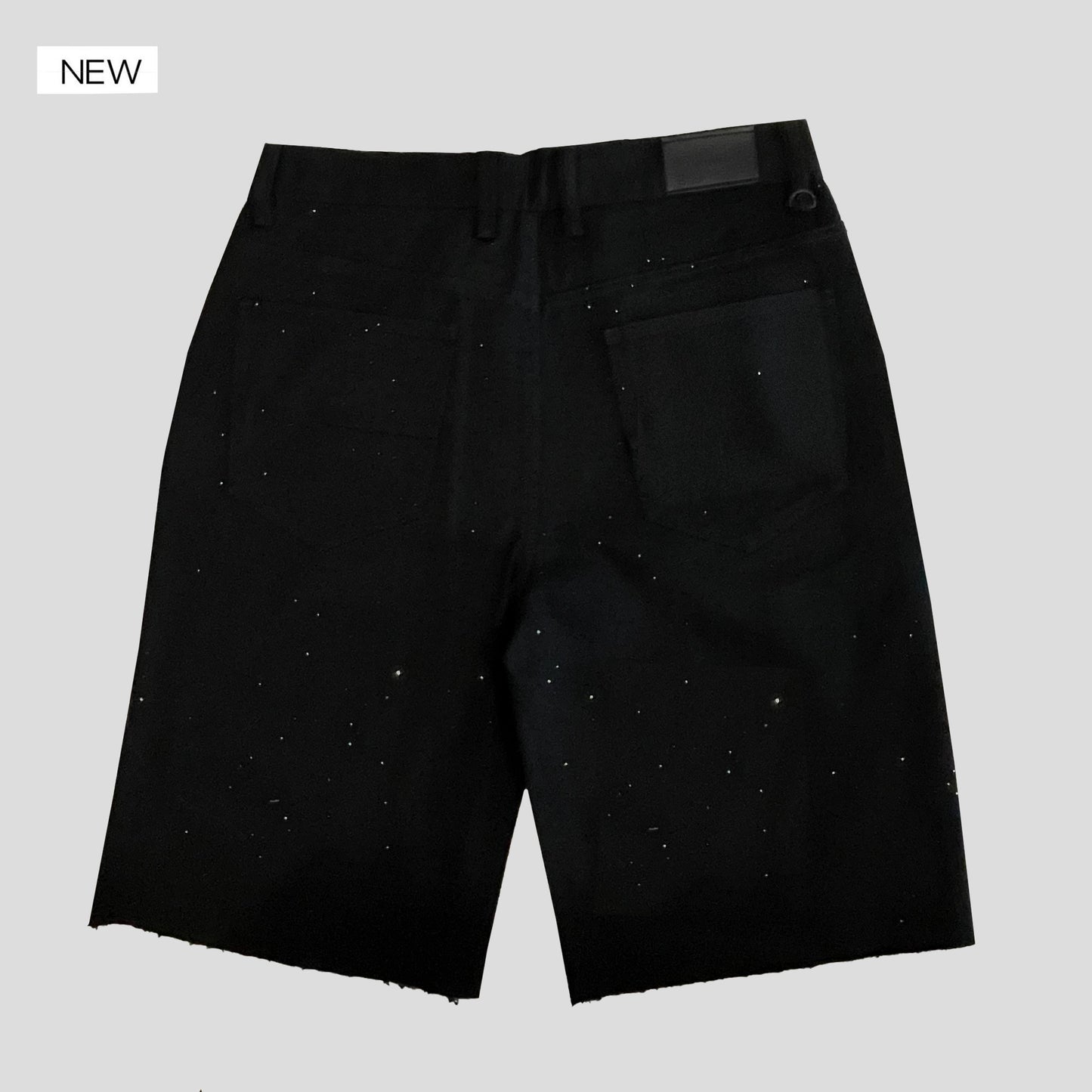 KDNK Shorts Mahon Rhinestones Negros