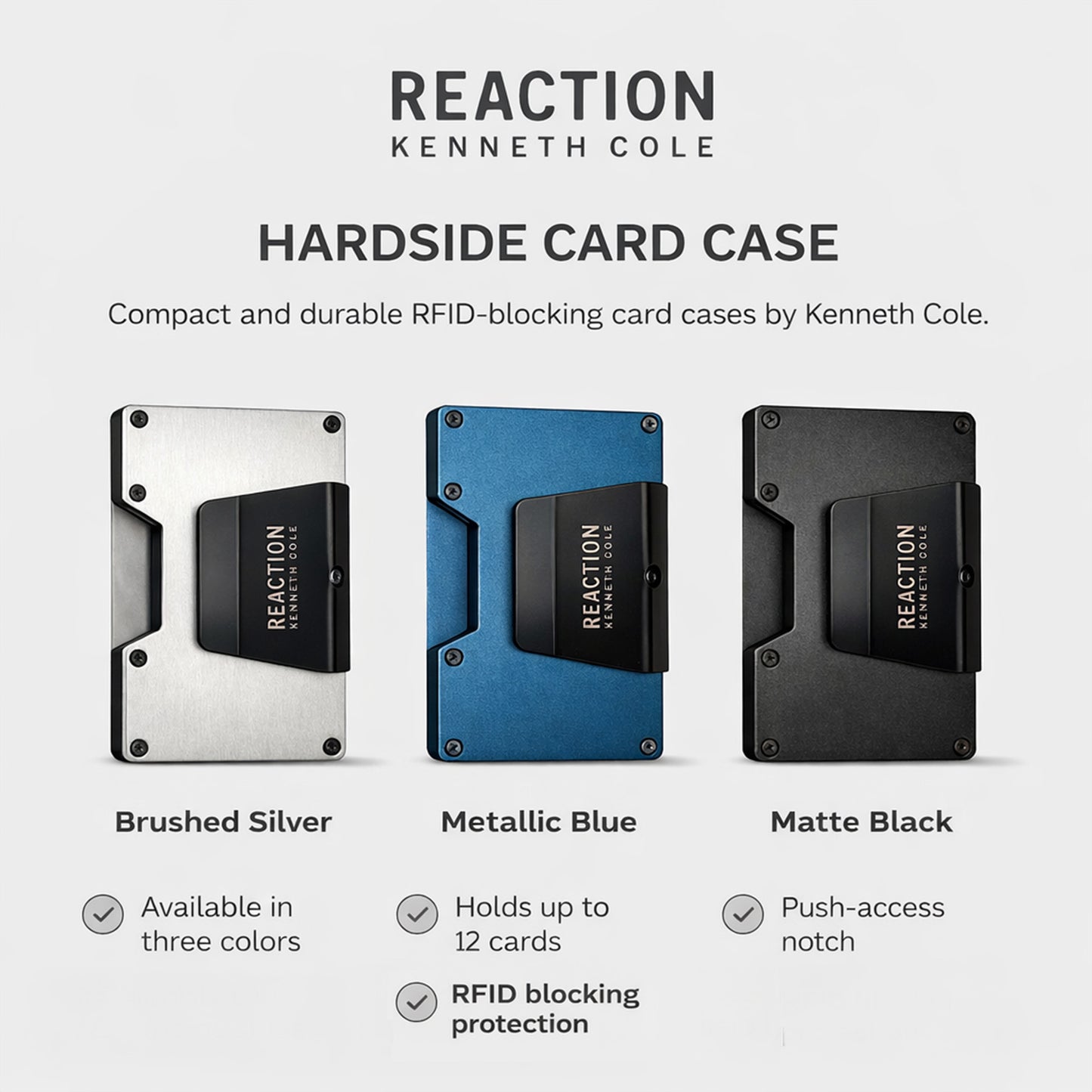 Kenneth Cole Reaction - Porta Tarjetas Hardside RFID