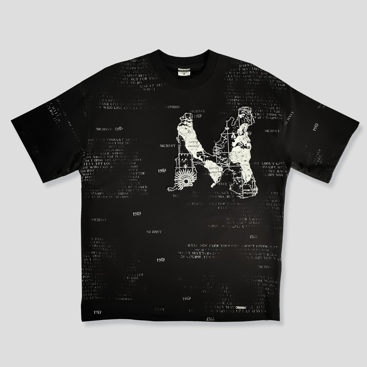 Machinist Oversize Map Printed T-Shirt (M2112)