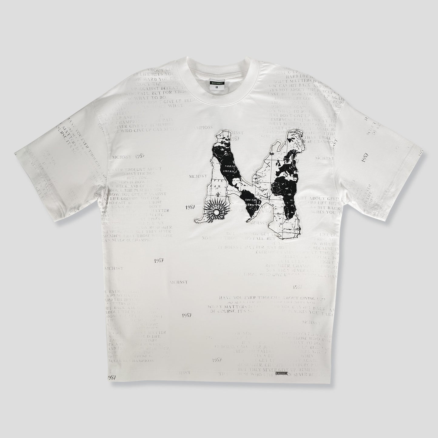 Machinist Oversize Map Printed T-Shirt (M2112)