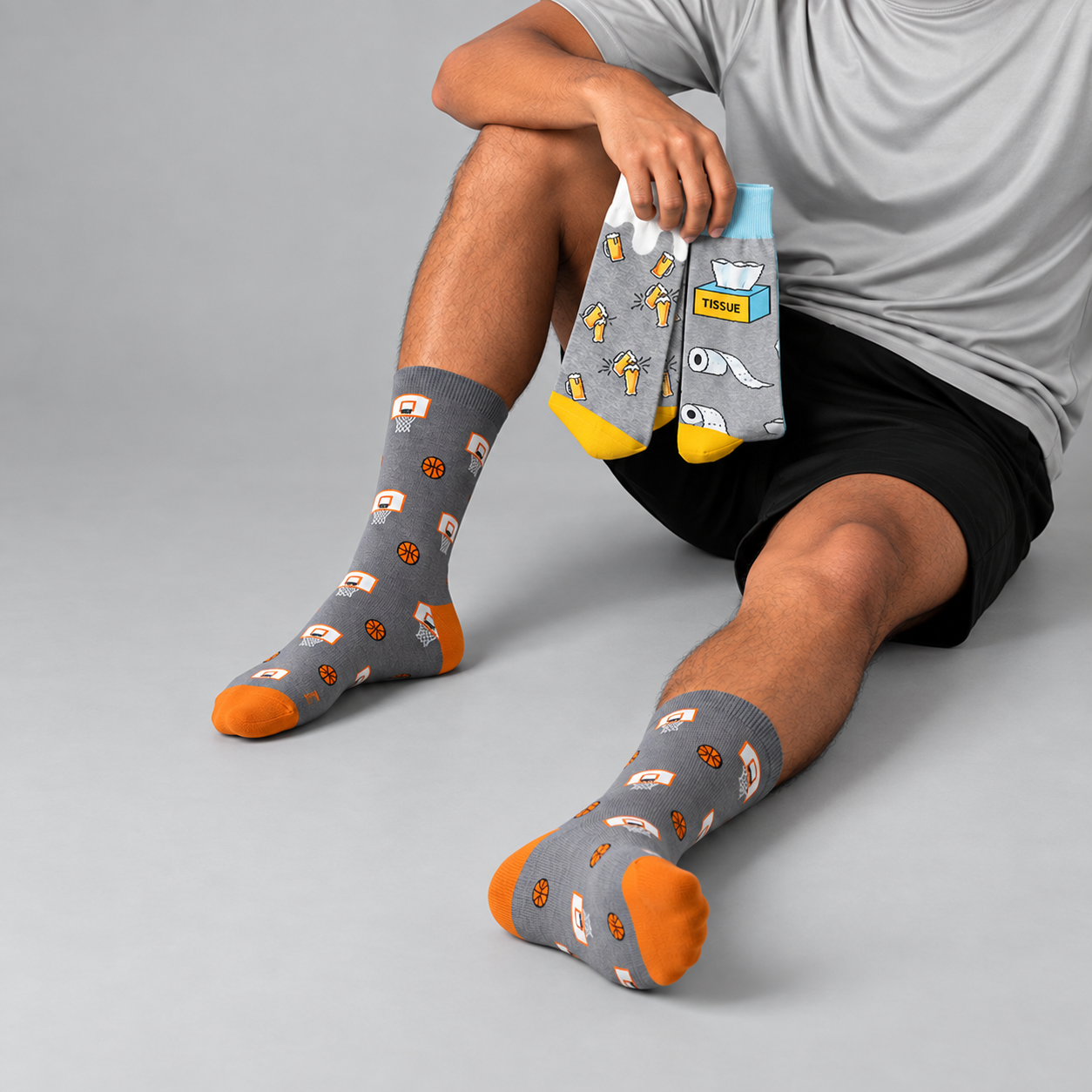 Medias Parquet de Hombre Fun Crew
