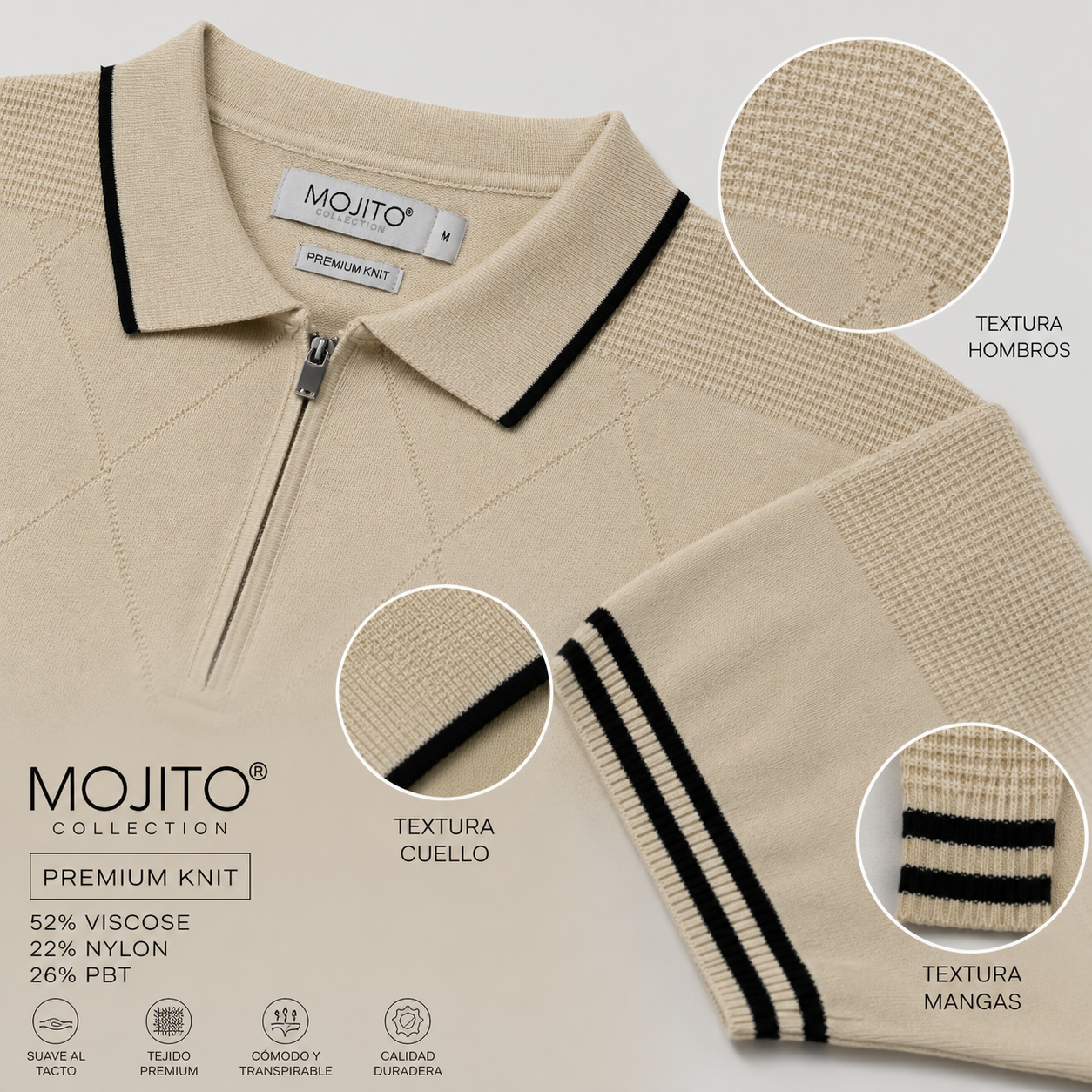 MOJITO Collection – Premium Knit Polo Sweater