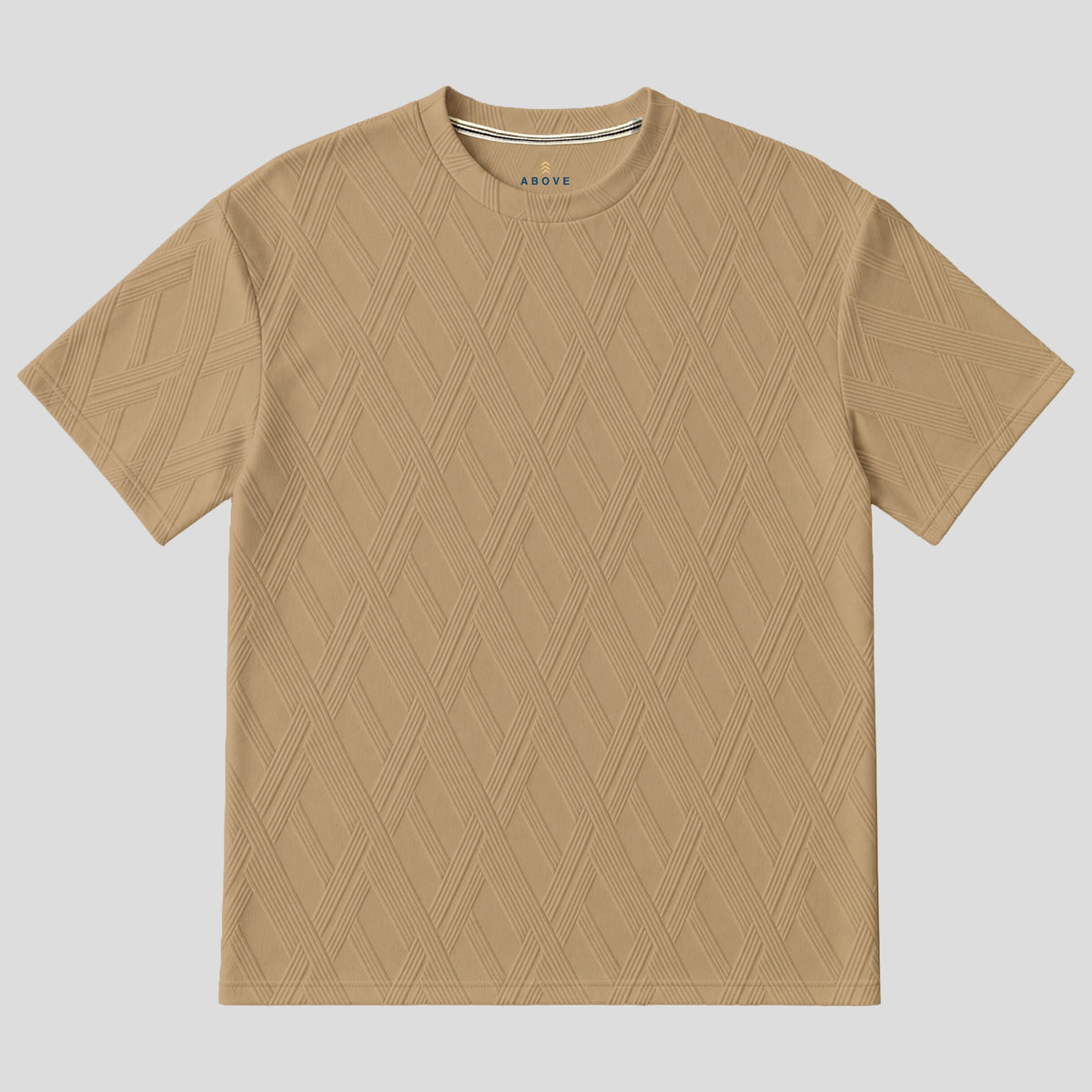 Above Man T-Shirt con Textura Geometrica