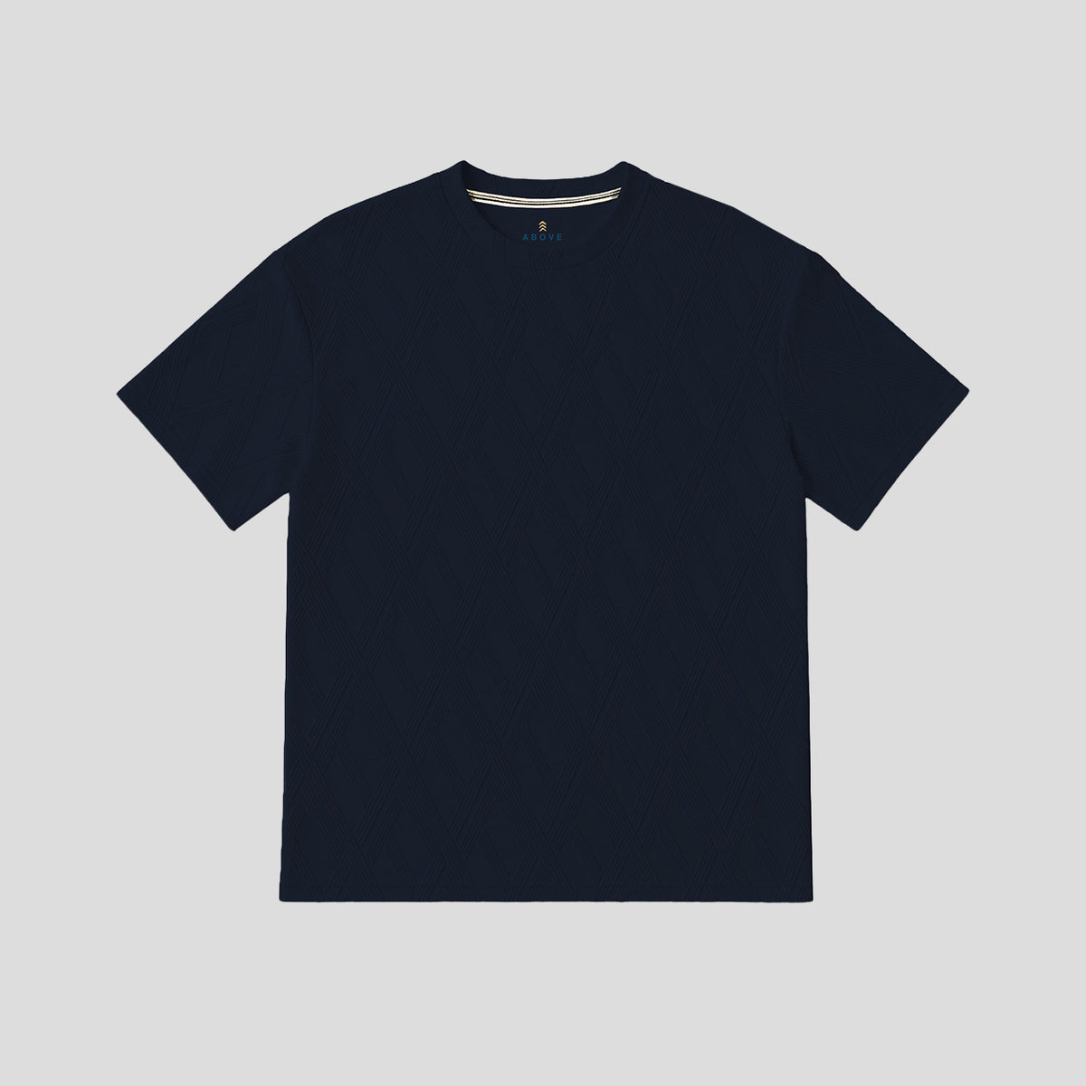 ABOVEMAN Boy's T-shirt de niño con textura geometrica