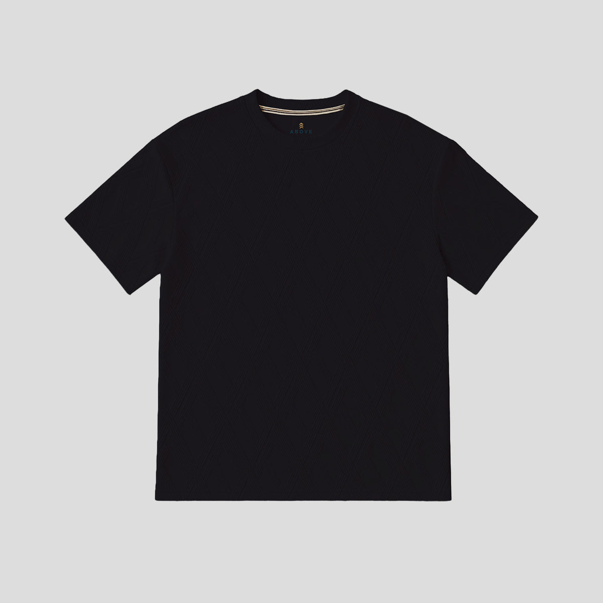 ABOVEMAN Boy's T-shirt de niño con textura geometrica