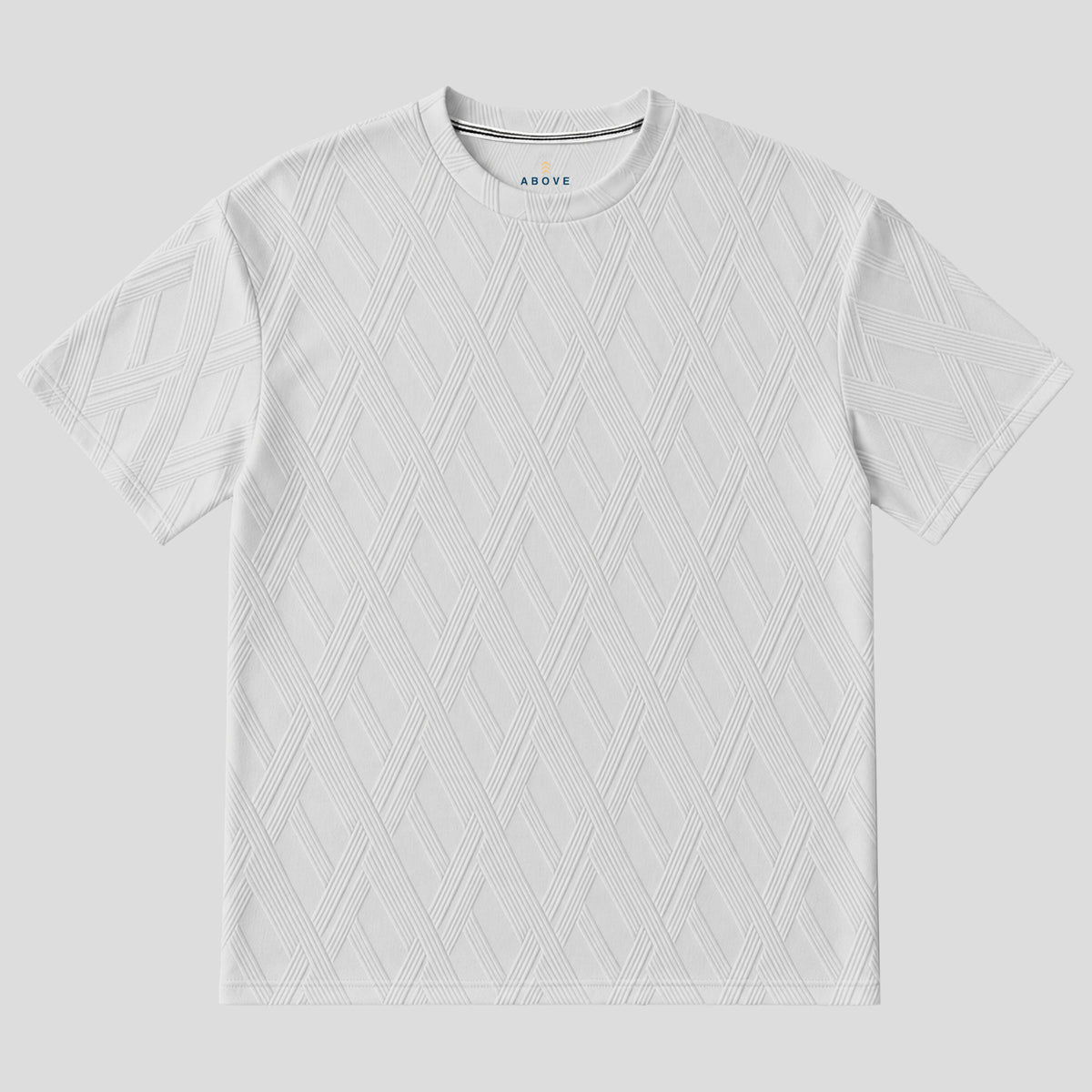 Above Man T-Shirt con Textura Geometrica