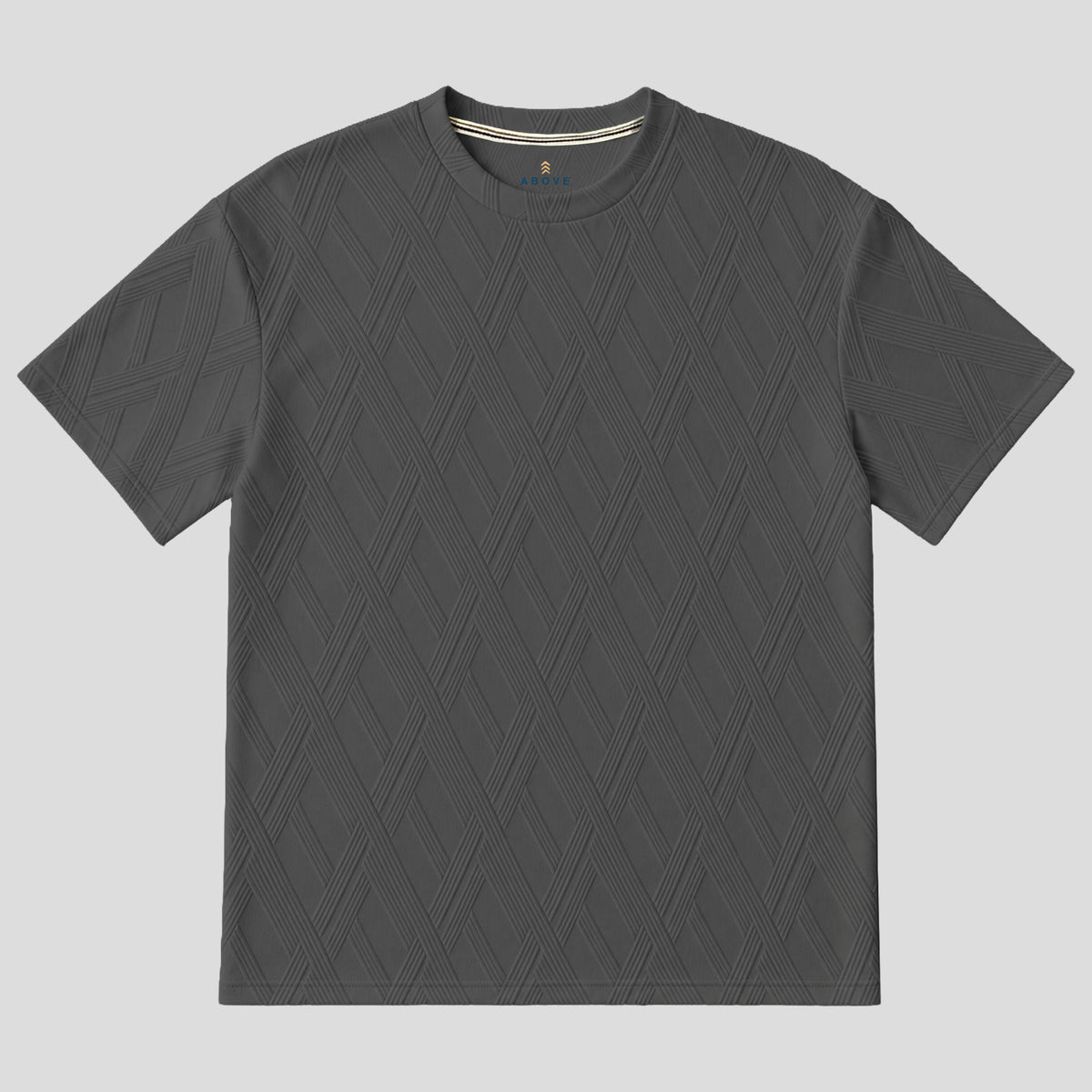Above Man T-Shirt con Textura Geometrica