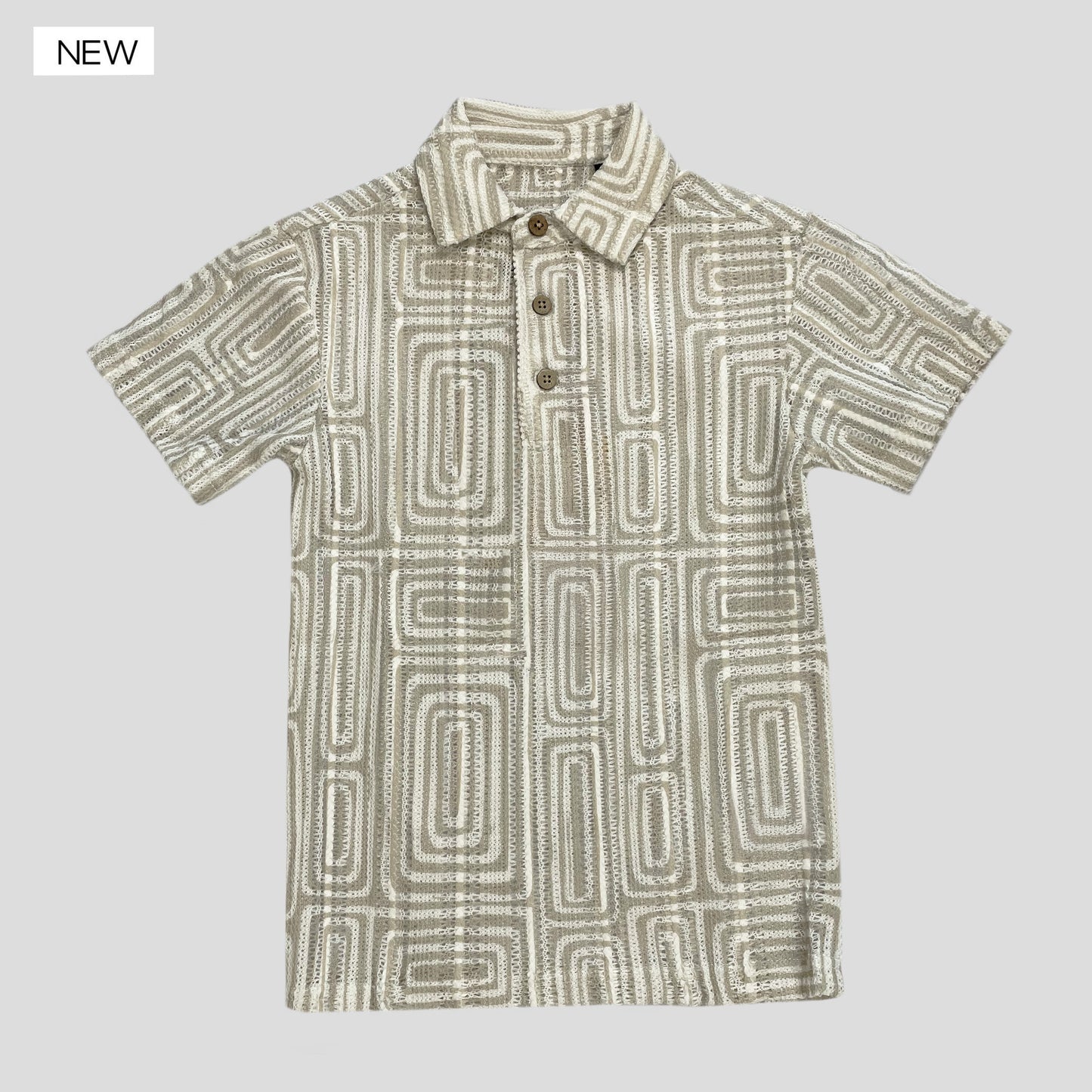 Velero Boy's Crochet Polo Shirt