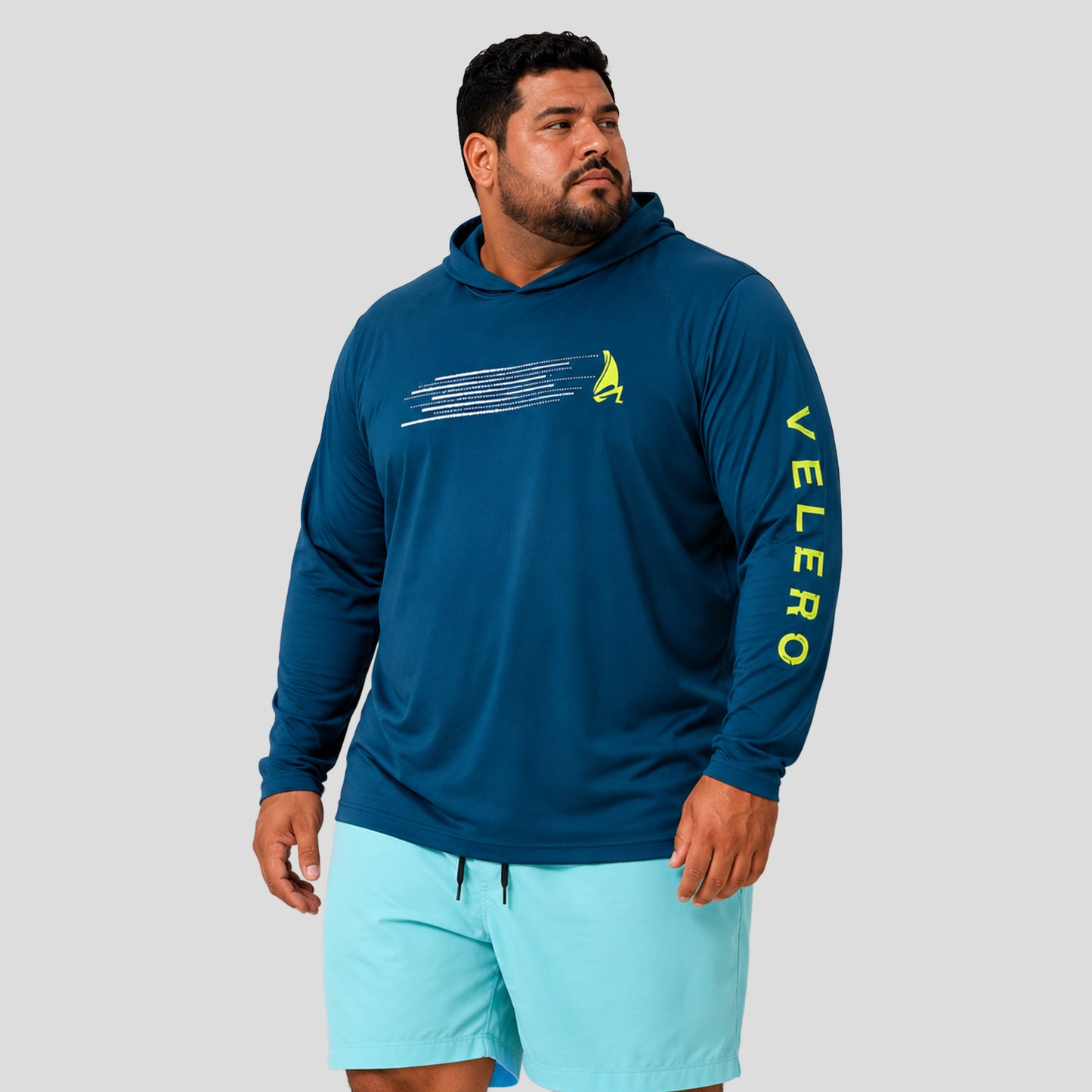Velero Rashguard con Hoodie Plus Size