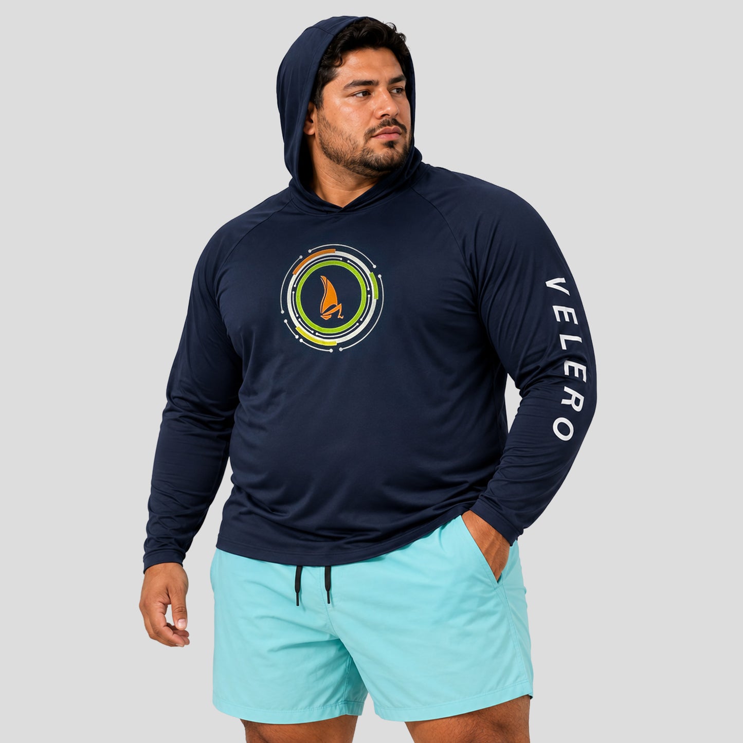 Velero Rashguard con Hoodie Plus Size