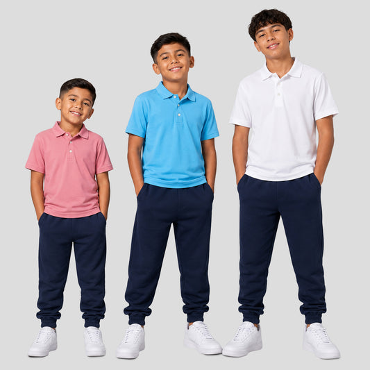 Quality Club – Polo Escolar de Microfibra para Niños