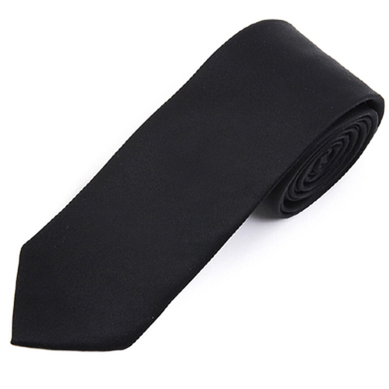 Satin Solid Slim Tie