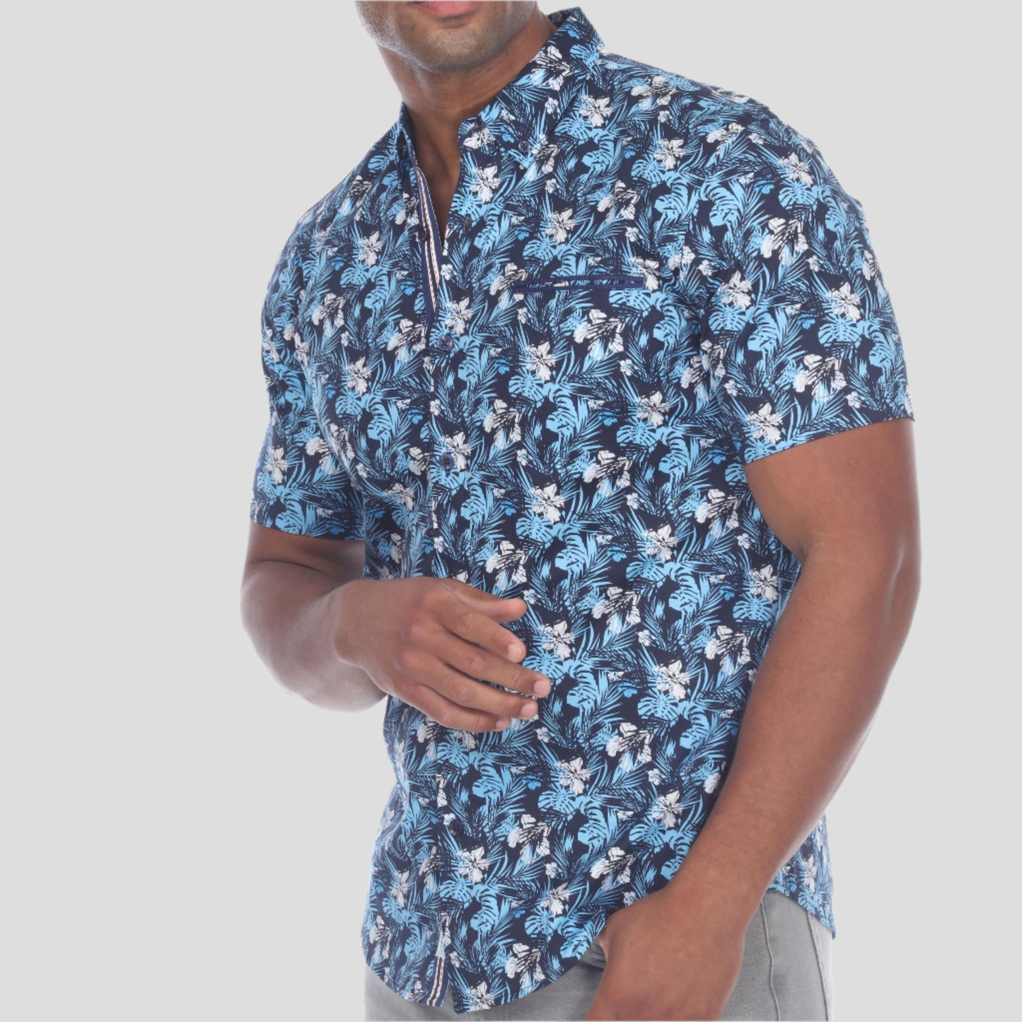 Mojito Slim Fit Button Down Short Sleeve Shirt