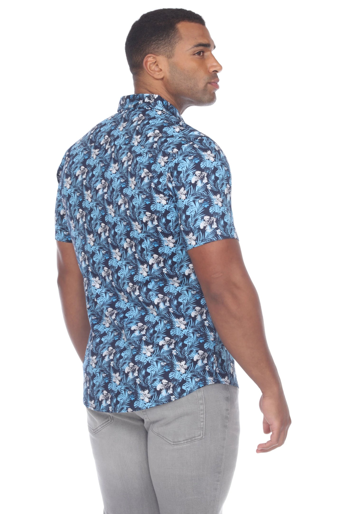 Mojito Slim Fit Button Down Short Sleeve Shirt