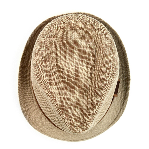 Trilby Fedora Hat with Brown Band Trim