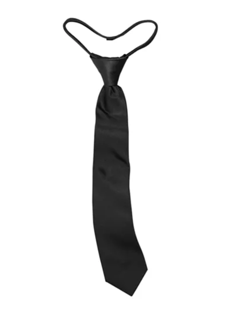 Black Zipper Tie