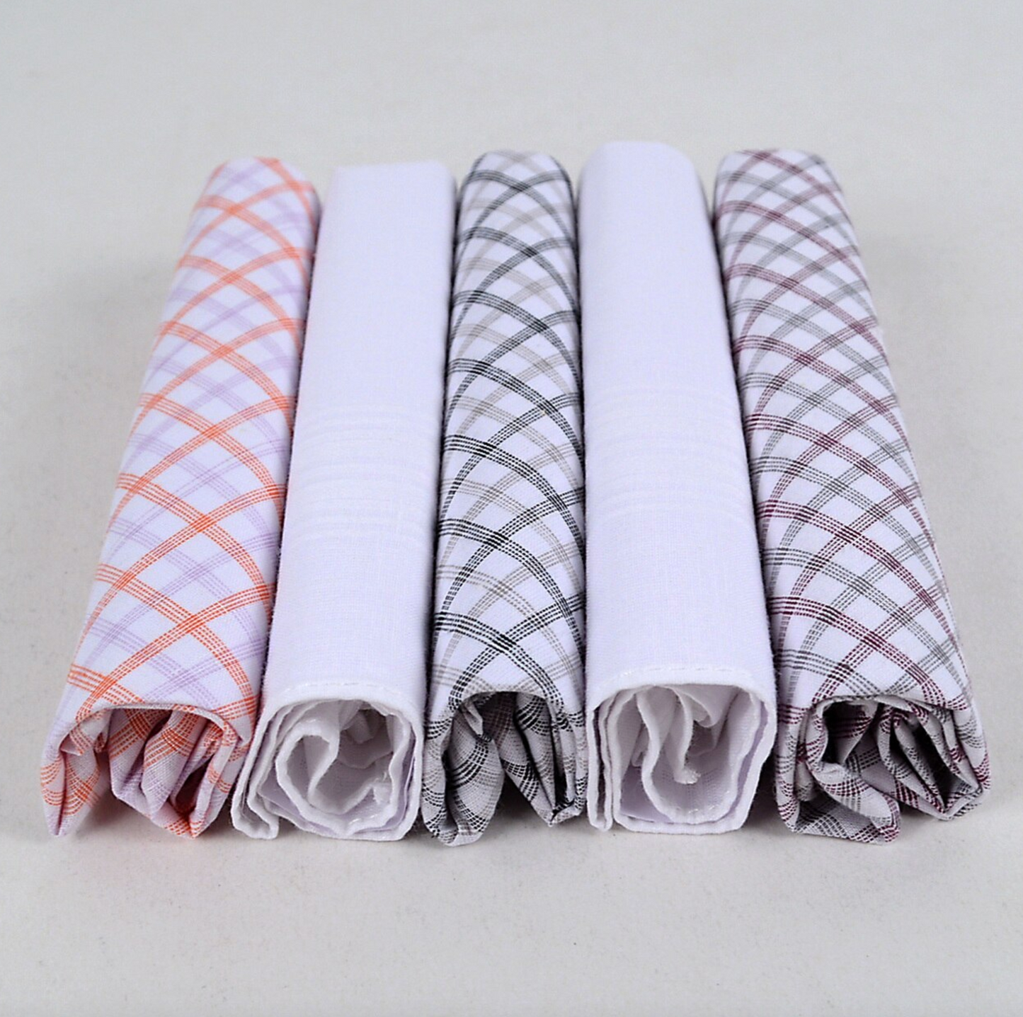 Boxed Cotton Handkerchiefs 5pcs Set