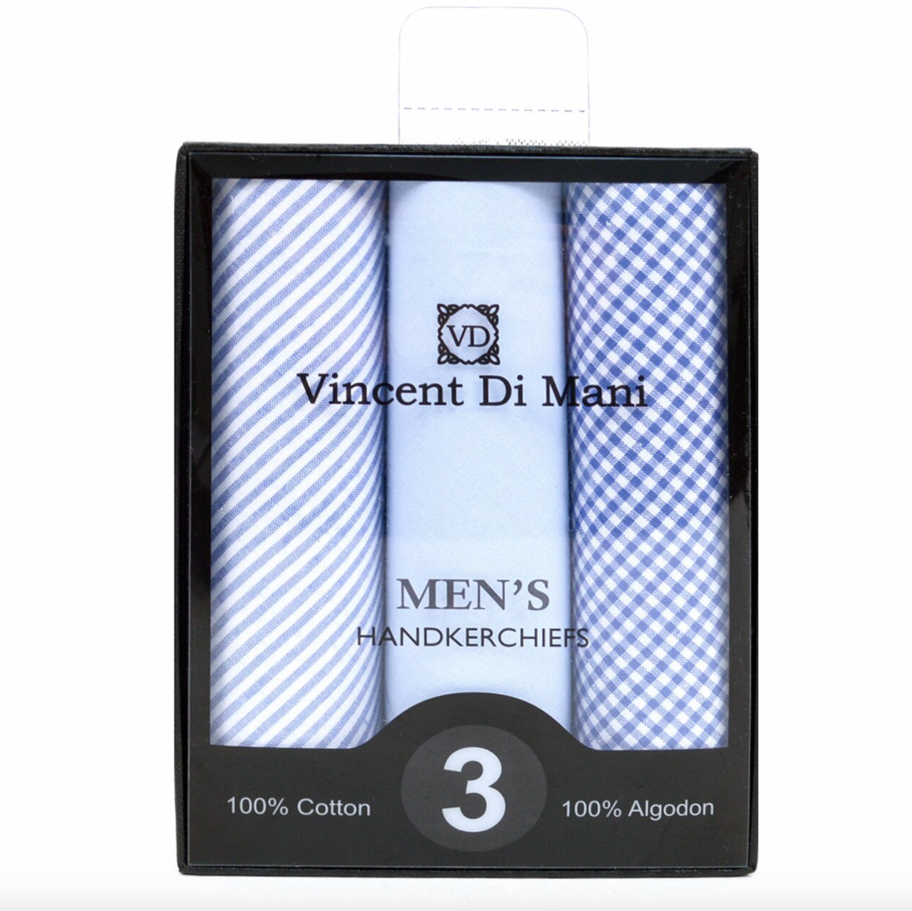 Men's Cotton Solid & Plaid Handkerchiefs