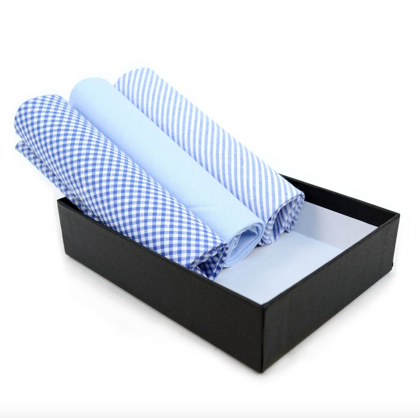 Men's Cotton Solid & Plaid Handkerchiefs