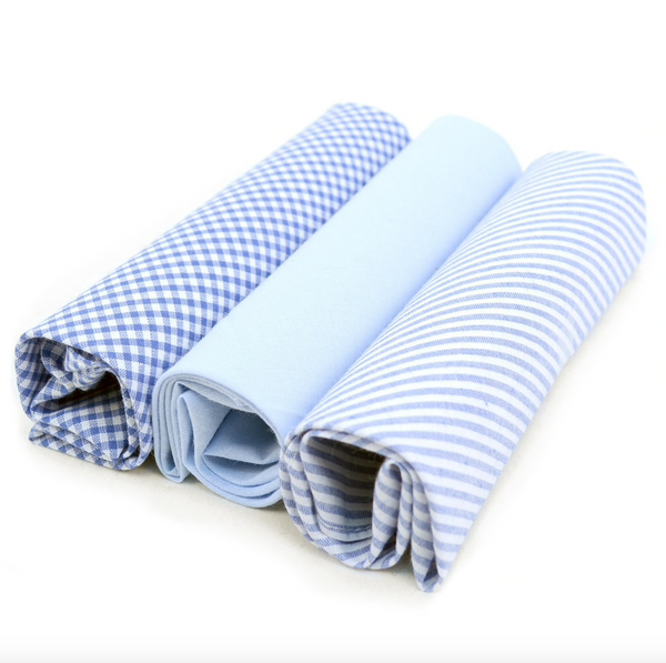 Men's Cotton Solid & Plaid Handkerchiefs